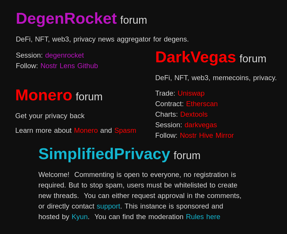 Forums